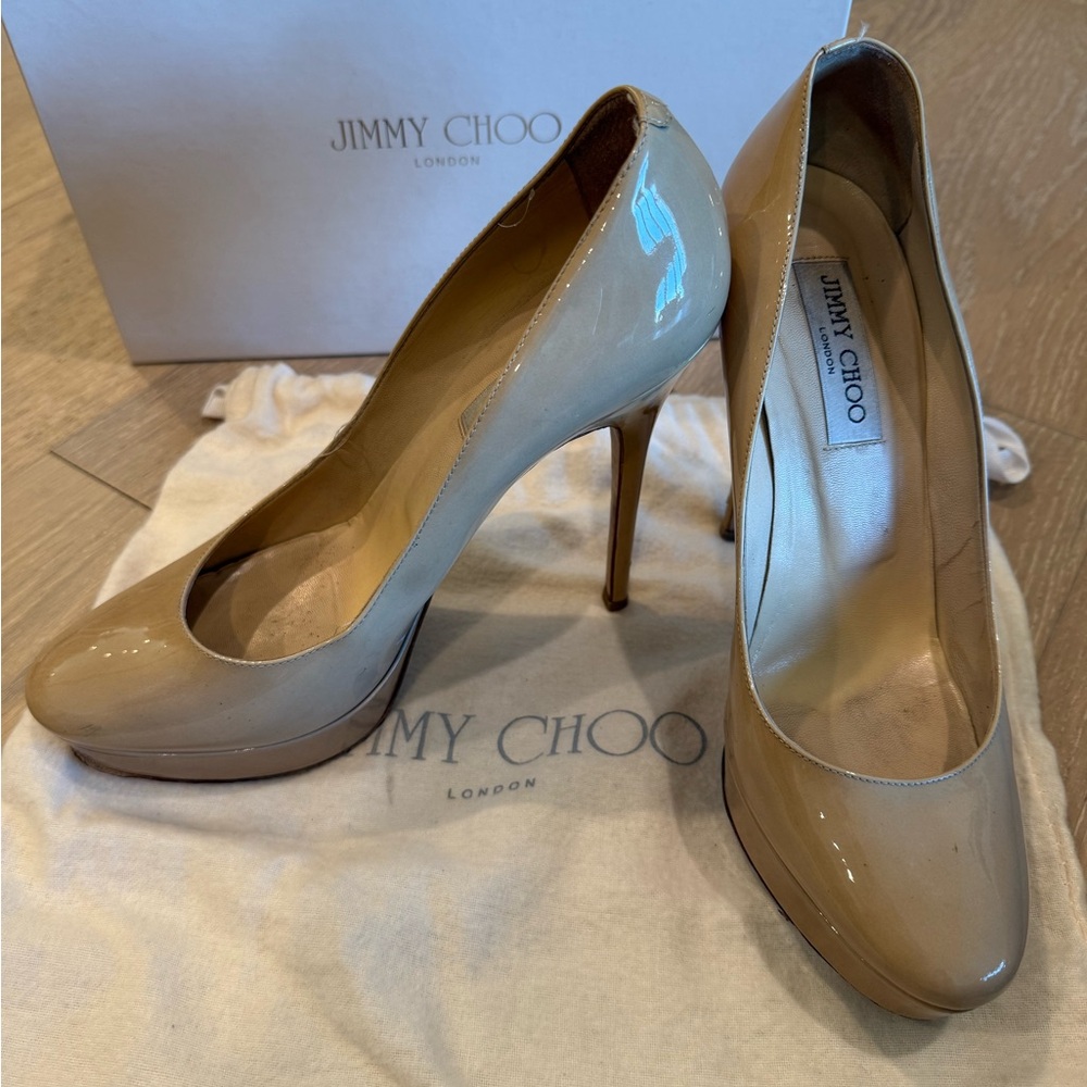 Jimmy Choo Patent Stiletto Heels Classic Design